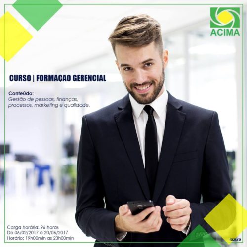 Abertas as inscrições para o curso de Formação Gerencial da Acima
