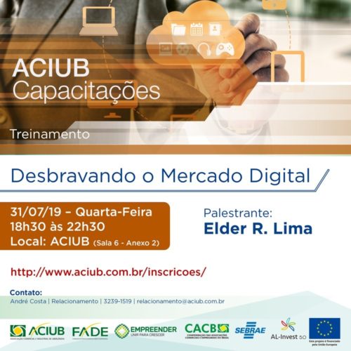 MG: ‘Desbravando o Mercado Digital’ é tema de palestra na Aciub