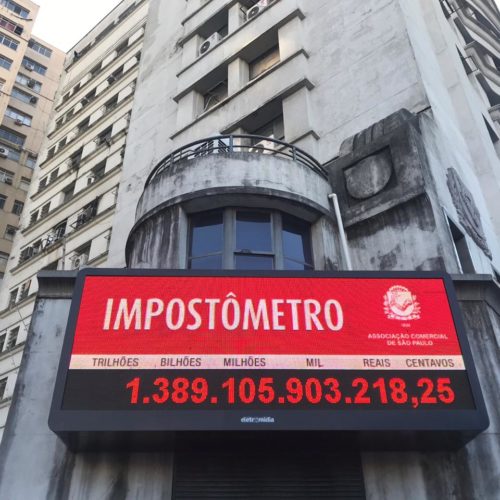 Impostômetro da ACSP atinge marca de R$ 1,4 trilhão nesta quinta-feira, às 7h45