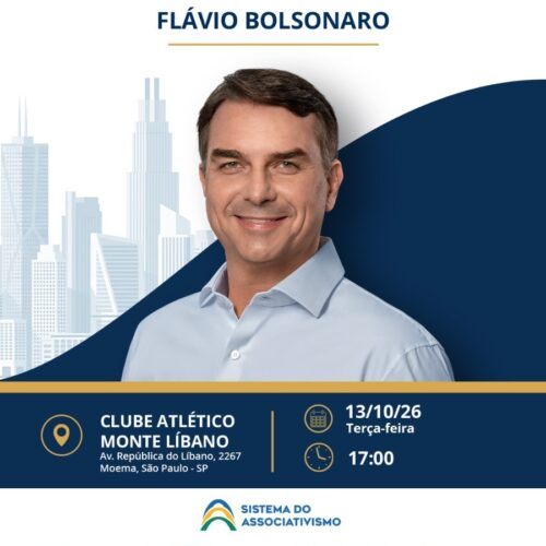 Flávio Bolsonaro e Daniella Marques participam do Grande Encontro do Associativismo (2º turno), em São Paulo